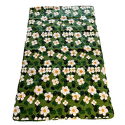 Tapis antidérapant lavable pour animaux de compagnie (vert et fleurs)