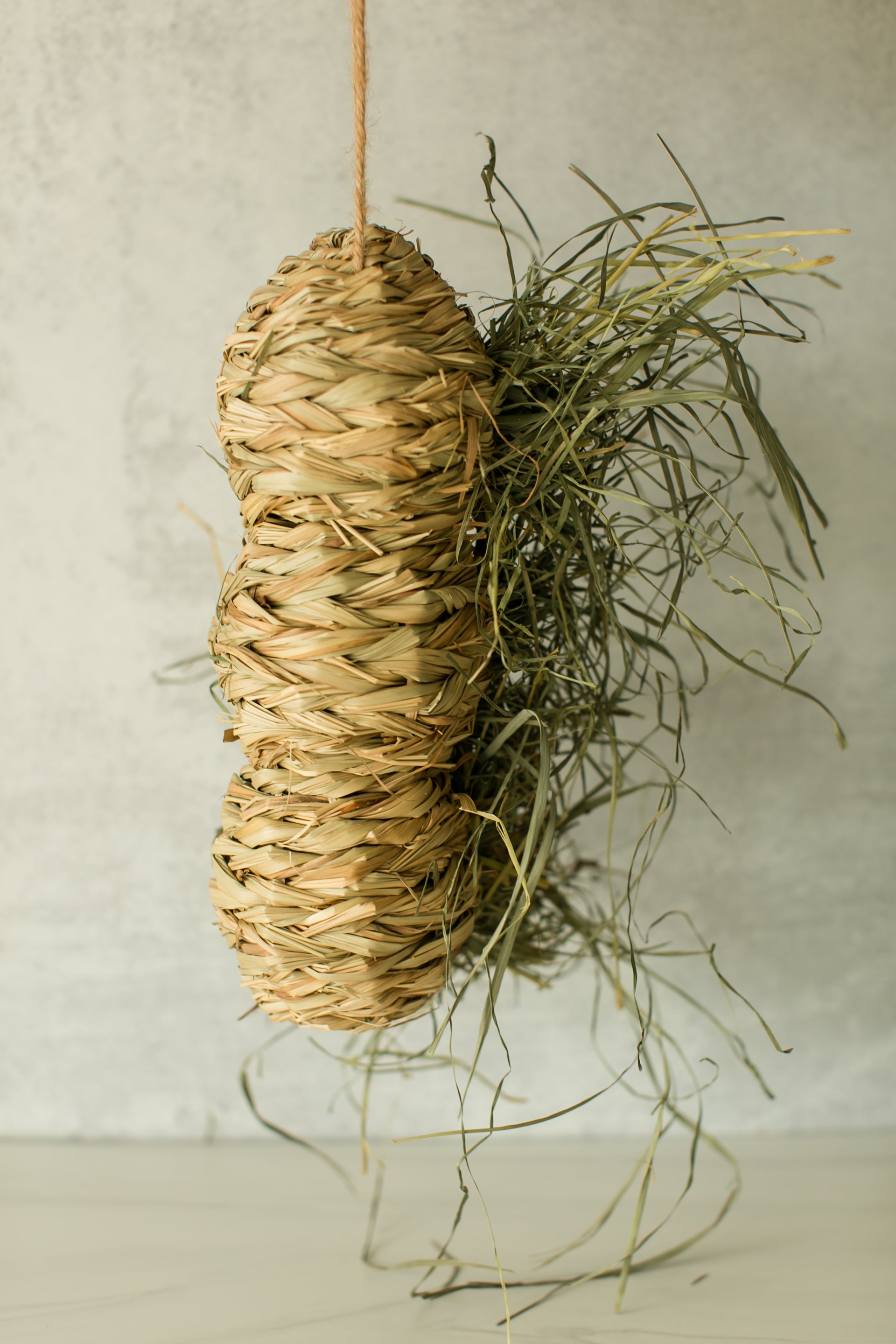 Hanging Reed Grass Nest (Filled)